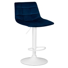 Стул барный DOBRIN TAILOR WHITE (синий велюр (MJ9-117)) 5017_WhiteBase-LM TAILOR WHITE