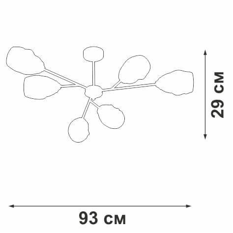Потолочная люстра Vitaluce V3958-1/6PL изображение 4 Потолочная люстра Vitaluce V3958-1/6PL Фото № 4