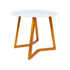 Кухонный стол AksHome Goldie мрамор, закаленное стекло 79603