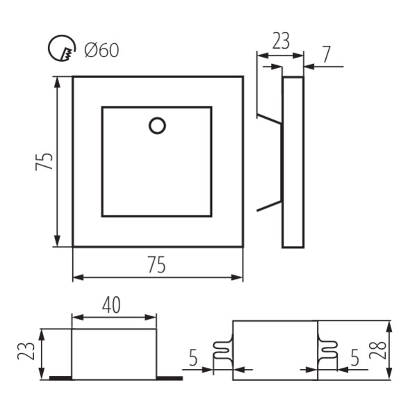 Подсветка для лестницы Kanlux Apus 29856 изображение 2 Подсветка для лестницы Kanlux Apus 29856 Фото № 2