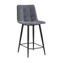 Полубарный стул Stool Group Джанго велюр тёмно-серый vd-django-b27
