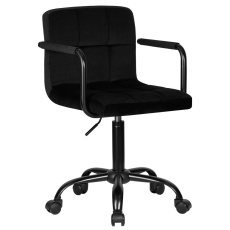 Офисное кресло для персонала DOBRIN TERRY BLACK (черный велюр (MJ9-101)) 9400_BlackBase-LM TERRY BLACK