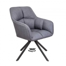 Поворотное кресло AksHome Virginia темно-серый, ткань 70487