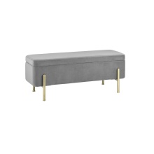 Банкетка Stool Group Болейн с ящиком велюр серый 20A544VF-MOMO-38