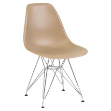 Стул обеденный DOBRIN DSR (ножки хром, цвет бежевый (GR-03)) 638APP-LMZL DSR