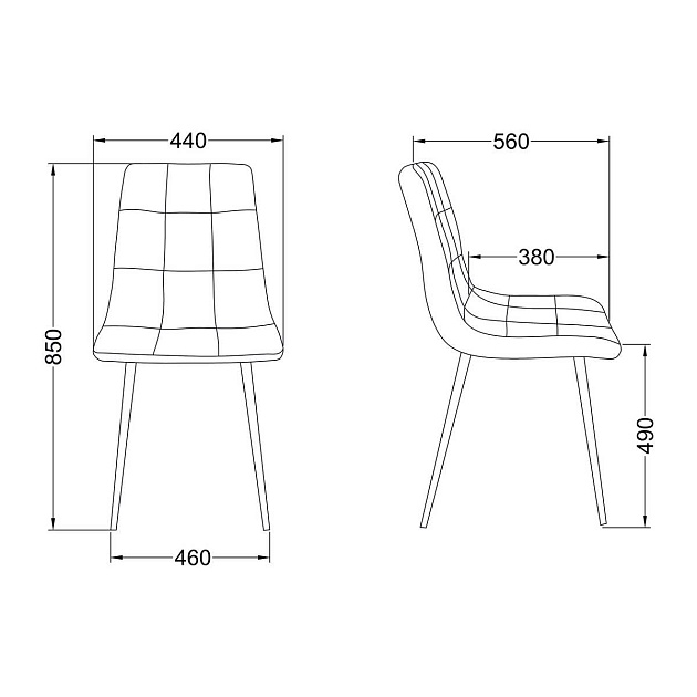 Кухонный стул AksHome Dallas темно-бежевый, велюр 68748 Фото № 2