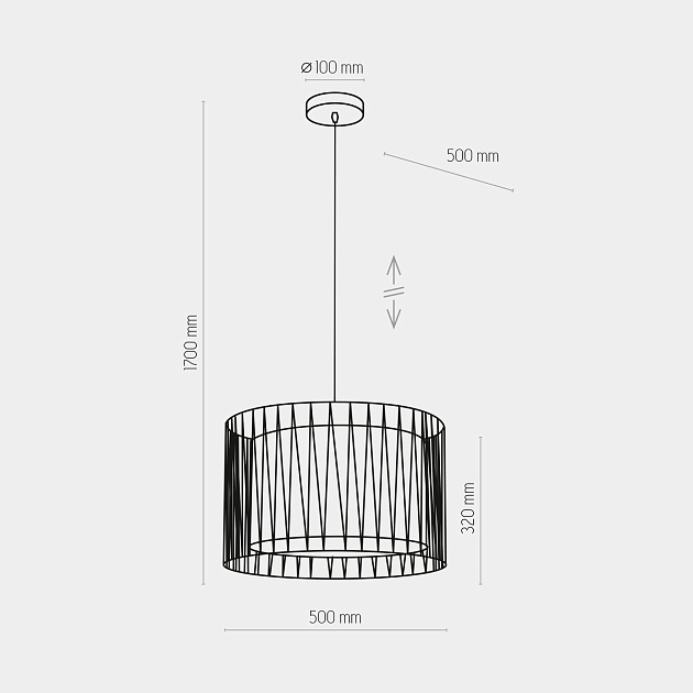 Подвесной светильник TK Lighting 1655 Harmony Black Фото № 3