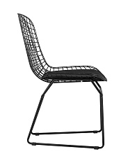 Кухонный стул Stool Group Bertoia черный с черной подушкой BTY-18-P6 BL/BL 1