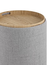 Пуф с ящиком Stool Group Хюгге S рогожка серая 19B260LS Y13-8 4