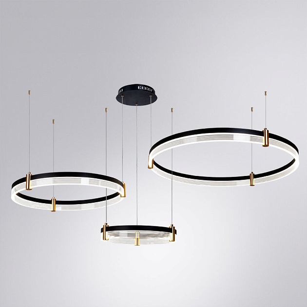 Подвесной светодиодный светильник Arte Lamp Mercury A2185SP-3BK Фото № 2