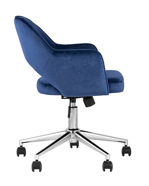 Офисное кресло Stool Group Кларк велюр синий CLARKSON BLUE CHROME Фото № 3
