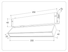 Трековый светодиодный светильник Ambrella Light Track System Magnetic 220V GL1321 2