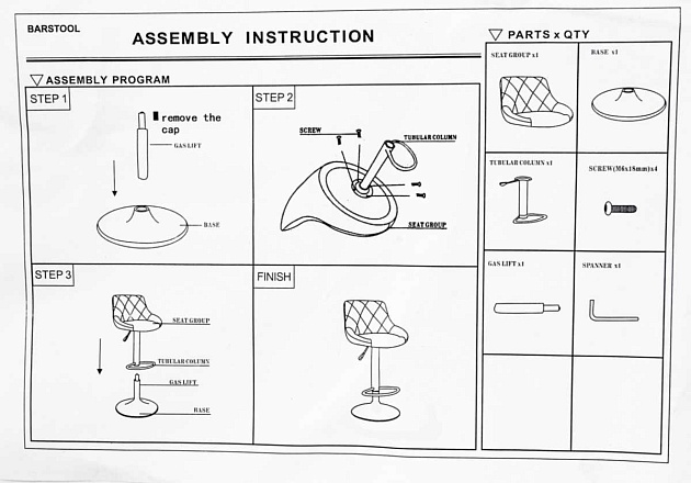 Барный стул Woodville Curt 1414 изображение 2 Барный стул Woodville Curt 1414 Фото № 2