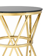 Журнальный стол Stool Group Вива D50 черное стекло/сталь золото УТ000004640 2