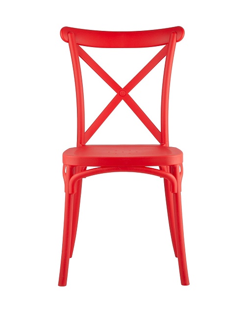 Кухонный стул Stool Group Кроссбэк пластиковый красный Y030 red Фото № 3