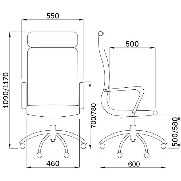 Офисное кресло AksHome City чёрный, экокожа 70014 Фото № 2