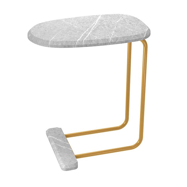 Приставной стол Sheffilton SHT-CT23 золото/серый мрамор 3857001203 изображение 1 Приставной стол Sheffilton SHT-CT23 золото/серый мрамор 3857001203 Фото № 1
