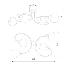 Потолочная люстра Eurosvet Tulia 30136/4 белый 1
