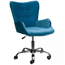 Поворотное кресло AksHome Bella бирюзовый, велюр 61454