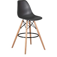 Стул барный DOBRIN DSW BAR (ножки светлый бук, цвет тёмно-серый (GR-04)) 638GPP-LMZL DSW BAR