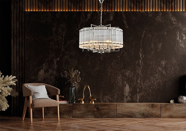 Подвесная люстра iLamp Silverstone P9503-6 NIC изображение 3 Подвесная люстра iLamp Silverstone P9503-6 NIC Фото № 3