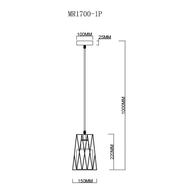 Подвесной светильник MyFar Scrum MR1700-1P Фото № 2