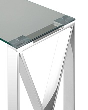 Консоль Stool Group КРОСС 115х30 прозрачное стекло сталь серебро ECST-008 3