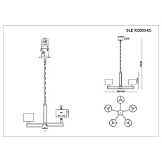 Подвесная люстра Evoluce Danae SLE105803-05 1