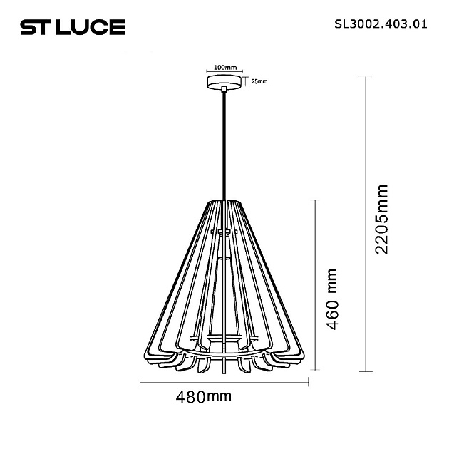 Подвесной светильник ST Luce Sentito SL3002.403.01 изображение 2 Подвесной светильник ST Luce Sentito SL3002.403.01 Фото № 2