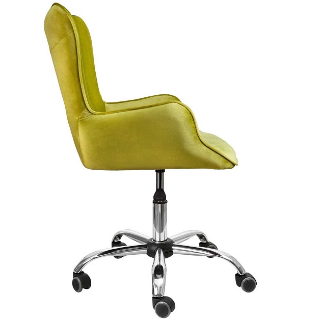 Поворотное кресло AksHome Bella оливковый, велюр 64732 Фото № 5