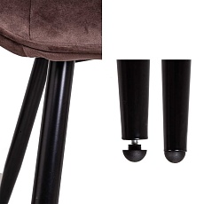 Кухонный стул AksHome Nika коричневый, велюр 72323 3