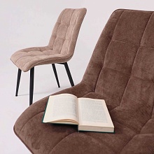 Кухонный стул AksHome Fred бежевый вельвет/черный 95591 4