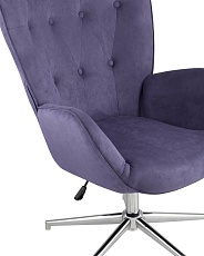 Поворотное кресло Stool Group Филадельфия регулируемое замша синий FUCHS HY-82 4