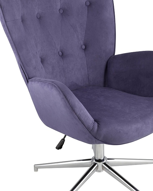 Поворотное кресло Stool Group Филадельфия регулируемое замша синий FUCHS HY-82 изображение 5 Поворотное кресло Stool Group Филадельфия регулируемое замша синий FUCHS HY-82 Фото № 5