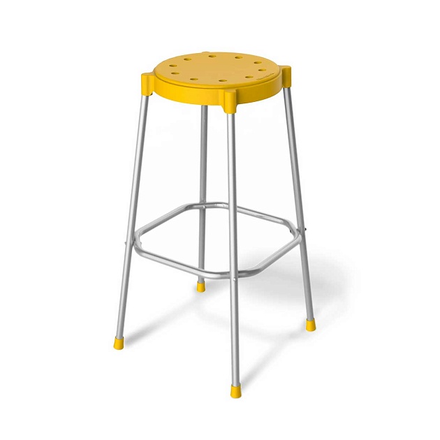 Барный стул Sheffilton SHT-S48 желтый/хром лак 0434769708 изображение 1 Барный стул Sheffilton SHT-S48 желтый/хром лак 0434769708 Фото № 1