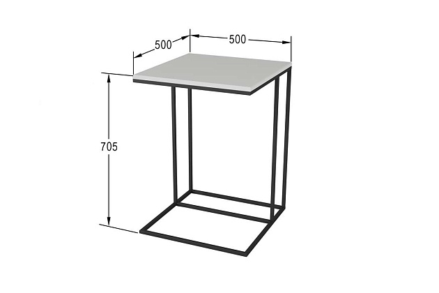 Приставной стол Калифорния Хайгрет белый 4085894502 Фото № 3