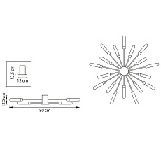 Потолочная люстра Lightstar Ragno 732183 1
