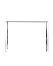 Консоль Stool Group КРОСС 115х30 прозрачное стекло сталь серебро ECST-008 4