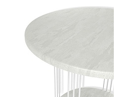 Кофейный стол Sheffilton SHT-CT32-1 белый муар/бетон лофт 6017387201 1