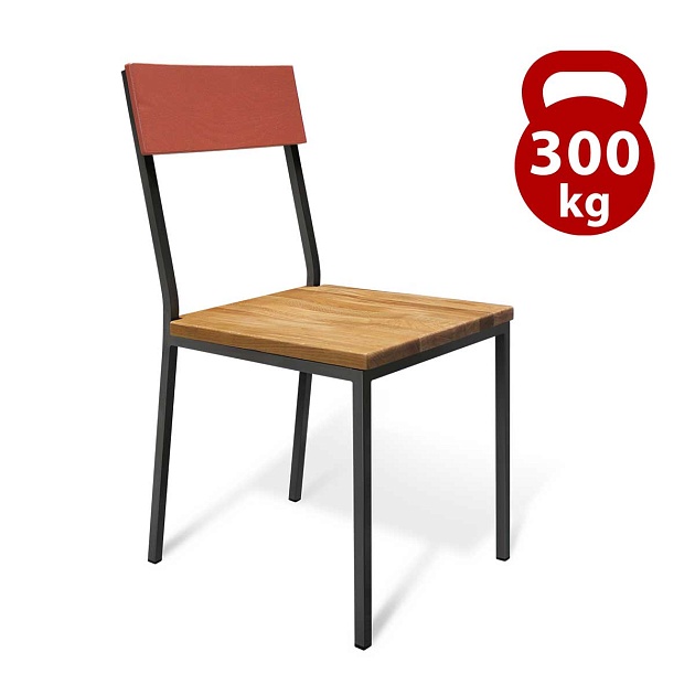 Кухонный стул Sheffilton SHT-S90 деревянный прозр.лак/лосось/антрацит 7531518101 Фото № 1