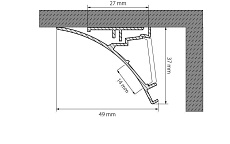 Профиль Arlight KARNIZ-R-2000 ANOD 021649 2
