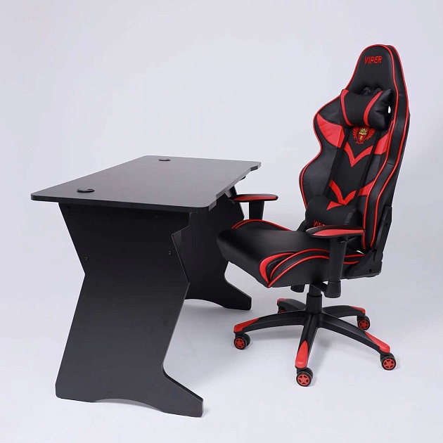 Компьютерный стол AksHome Flyer черный, мдф с карбоновым покрытием 80337 Фото № 2