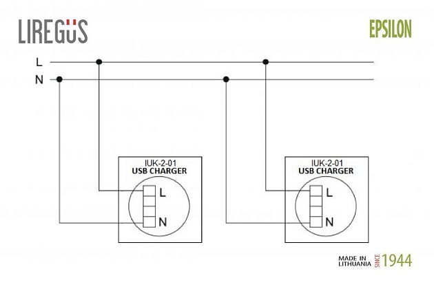 Розетка 2xUSB Liregus Epsilon шампань 28-3242 изображение 3 Розетка 2xUSB Liregus Epsilon шампань 28-3242 Фото № 3