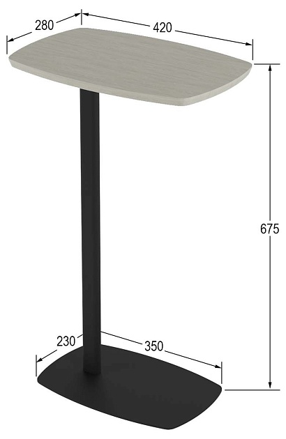 Приставной стол Калифорния ДЕЙ Дуб жемчужный 8902334801 Фото № 3