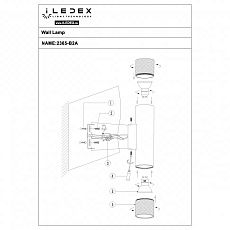 Бра iLedex Delta 2365-2 BK+WH 1