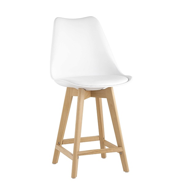 Полубарный стул Stool Group Frankfurt белый Y815A-65CM white изображение 1 Полубарный стул Stool Group Frankfurt белый Y815A-65CM white Фото № 1