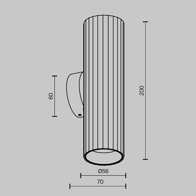 Бра Maytoni Technical Calipso C106WL-02-GU10-B изображение 3 Бра Maytoni Technical Calipso C106WL-02-GU10-B Фото № 3