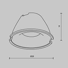 Линза Maytoni Technical Downlight для Alfa LED 24° LensD28-24 1