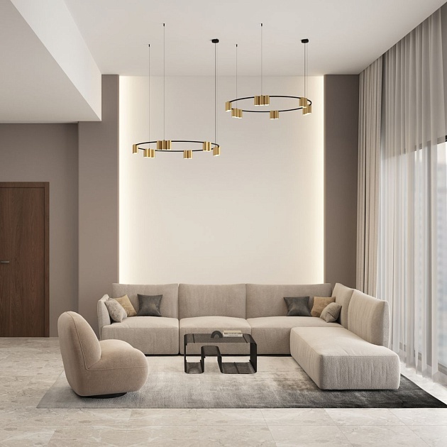Подвесная люстра Denkirs Orbit DK4067-BK+SG изображение 5 Подвесная люстра Denkirs Orbit DK4067-BK+SG Фото № 5