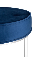 Банкетка Stool Group САПФИР вельвет синий сталь серебро OTTOMAN-003 BLUE/SILVER 2